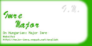 imre major business card